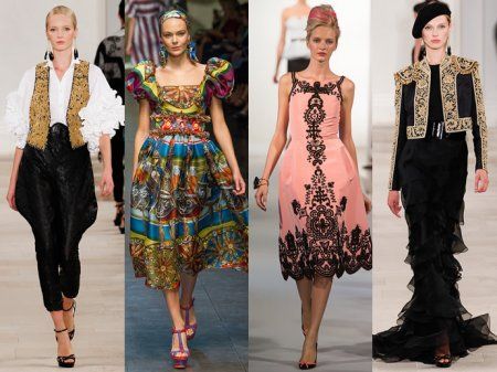 Стиль бароко в сучасній моді